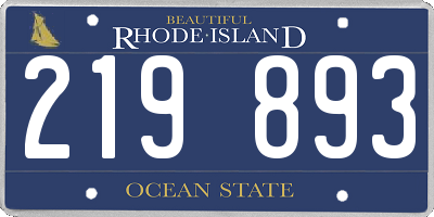 RI license plate 219893