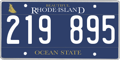 RI license plate 219895