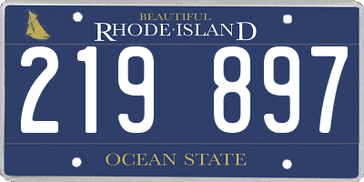 RI license plate 219897