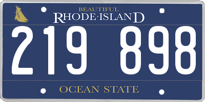 RI license plate 219898