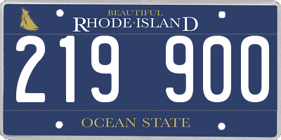 RI license plate 219900