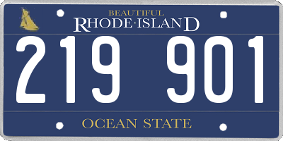 RI license plate 219901