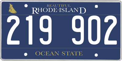 RI license plate 219902