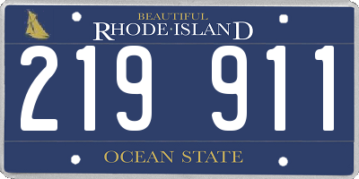 RI license plate 219911