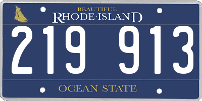 RI license plate 219913