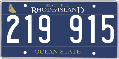 RI license plate 219915