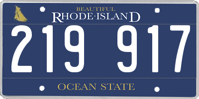 RI license plate 219917