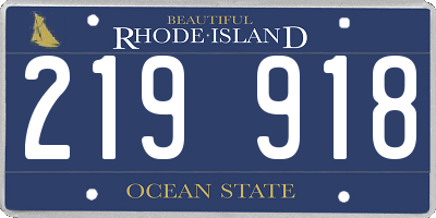 RI license plate 219918
