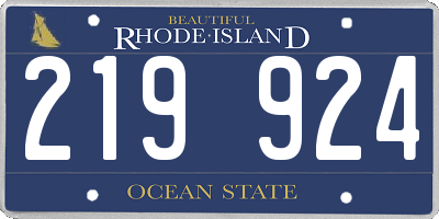 RI license plate 219924
