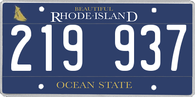 RI license plate 219937