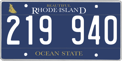 RI license plate 219940