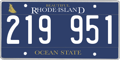 RI license plate 219951