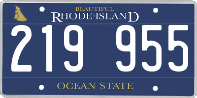 RI license plate 219955
