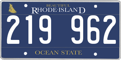 RI license plate 219962