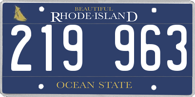 RI license plate 219963