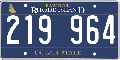 RI license plate 219964
