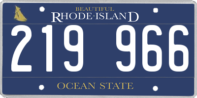 RI license plate 219966