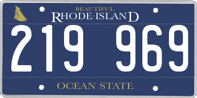 RI license plate 219969