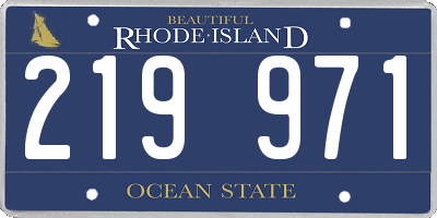 RI license plate 219971