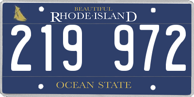 RI license plate 219972