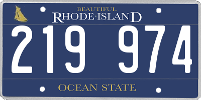 RI license plate 219974