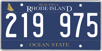 RI license plate 219975