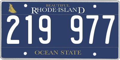 RI license plate 219977