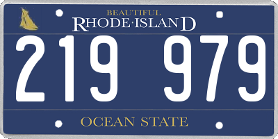 RI license plate 219979