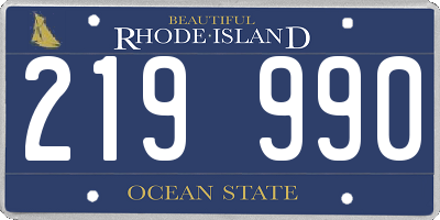 RI license plate 219990
