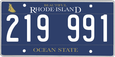 RI license plate 219991