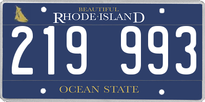 RI license plate 219993
