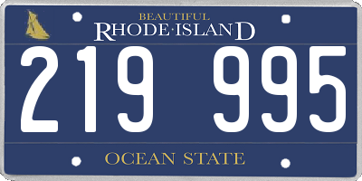RI license plate 219995