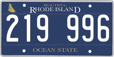 RI license plate 219996