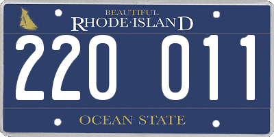 RI license plate 220011