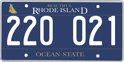 RI license plate 220021