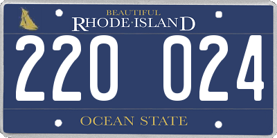RI license plate 220024