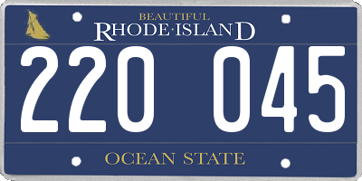 RI license plate 220045