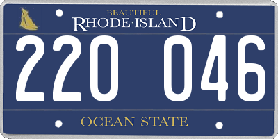 RI license plate 220046