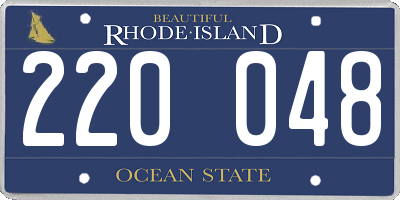 RI license plate 220048