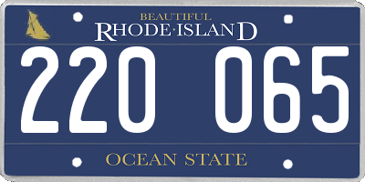RI license plate 220065