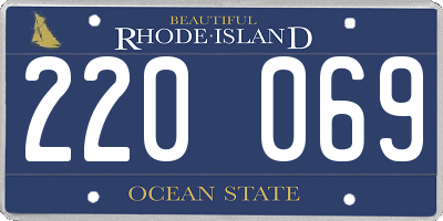 RI license plate 220069