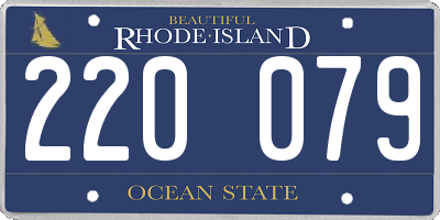 RI license plate 220079
