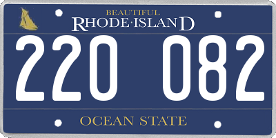 RI license plate 220082