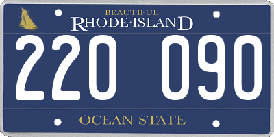RI license plate 220090