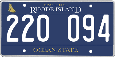 RI license plate 220094