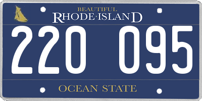RI license plate 220095