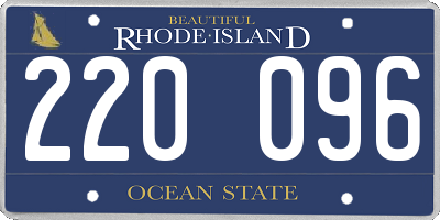 RI license plate 220096