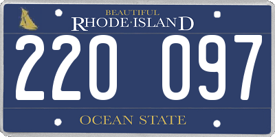 RI license plate 220097