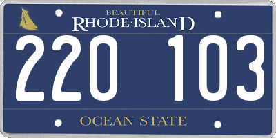 RI license plate 220103