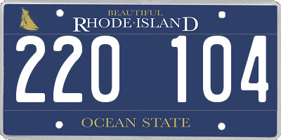 RI license plate 220104